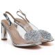 4. Transparente Sandalen mit silbernem Absatz D&A MR62-9077