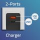 7. QOLTEC GAN POWER PRO LADEGERÄT | 1x USB-C | 1x USB | 100 W | 5–20 V | 1,5–5 A | PD | SCHWARZ
