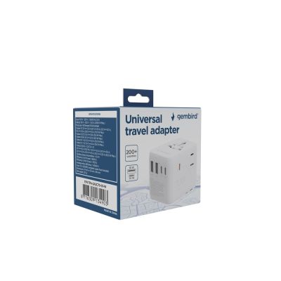 4. GEMBIRD UNIVERSAL REISEADAPTER 70W, WEISS