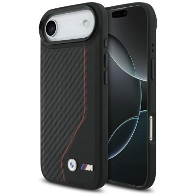 BMW M Carbon Line & Logo MagSafe Case für iPhone Air – Rot