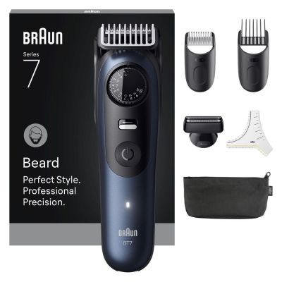 4. Braun Barttrimmer 7 BT7520 Akku 40 2 cm Nass & Trocken Schwarz, Blau