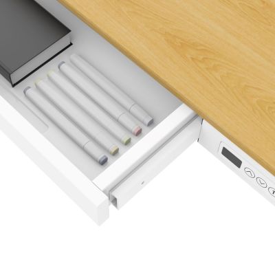 14. ACTIVEJET Schreibtisch mit elektrischer Höhenverstellung, Höhe 120x60 ET119S weiß/eiche
