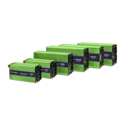 3. QOLTEC Monolith-Spannungswandler | Batterieladung | USV | 2000 W | 4000 W | 12 V auf 230 V | Reiner Sinus | LCD