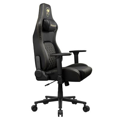 6. COUGAR CGR-DFL-GLB Gaming-Stuhl, gepolsterter Sitz, Schwarz, Gold