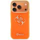 3. Guess IML 4G Script Metallhülle für iPhone 17 Pro – Orange