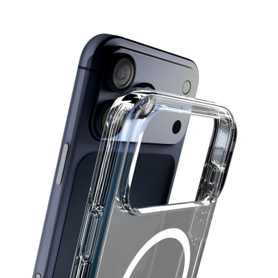8. Puro Impact Clear D3O TPU+PC Hülle kompatibel mit MagSafe für iPhone 17 Pro - Transparent