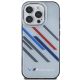 3. BMW Motosport IML Random Stripes Hülle für iPhone 16 Pro – grau
