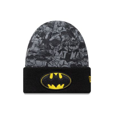 New Era Batman Jugend-Strickmütze mit schwarzem Bündchen - 60691137