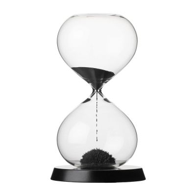 RITUALI DOMESTICI SCORRENDO Sanduhr schwarz 13,5 x 23 cm
