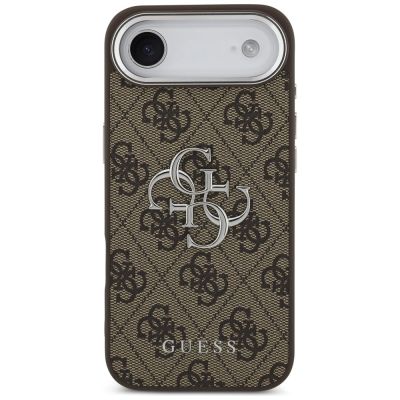 3. Guess 4G Big 4G Classic Logo Hülle für iPhone 17 Air – braun und silber
