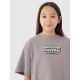 Oversize-Crop-Top mit Print für Mädchen 4F 4FJRSS25TTSHF2587-83S