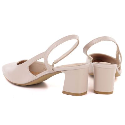 4. Beige Sergio Leone SK472 Pumps mit Blockabsatz