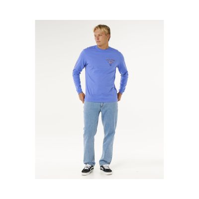 Herren RIP CURL Fade Out Icon Langarmshirt Blau