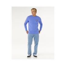 Herren RIP CURL Fade Out Icon Langarmshirt Blau