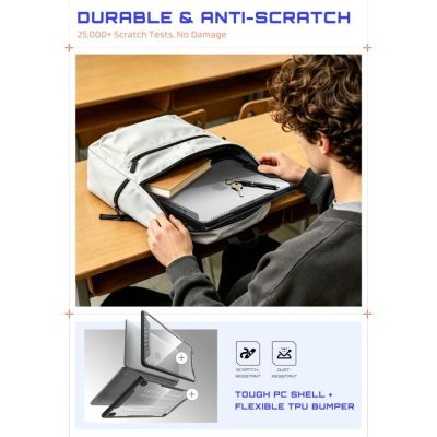 6. Supcase Unicorn Beetle Pro Hülle für MacBook Neo 13" 2026 - Transparent Schwarz