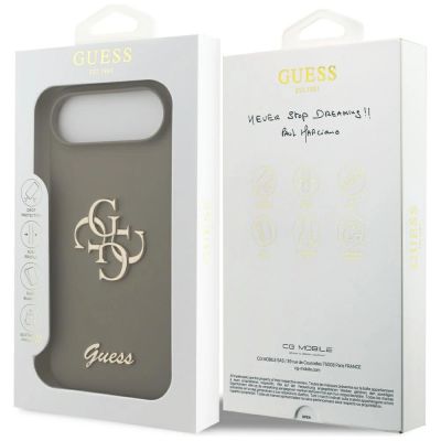 8. Guess Silikonhülle mit großem 4G-Schriftzug für iPhone Air – Braun