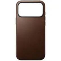 NOMAD Moderne Lederhülle – MagSafe-kompatible Lederhülle für iPhone 17 Pro Max (braun)