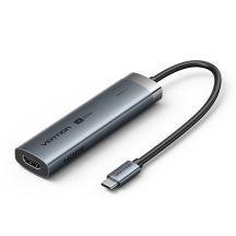 Vention USB-C 5-in-1 Hub 100W PD 5Gbps 4K@60Hz Silber