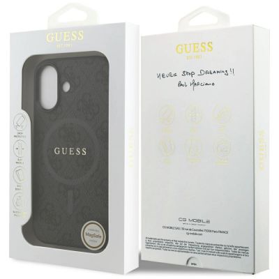 8. Guess 4G Ring Classic Logo MagSafe Hülle für iPhone 17 - Schwarz