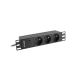 2. Lanberg PDU-03E-0200-BK Rack-Steckdosenleiste (3 x Typ E; 16 A (3680 W); 2 m; schwarz)
