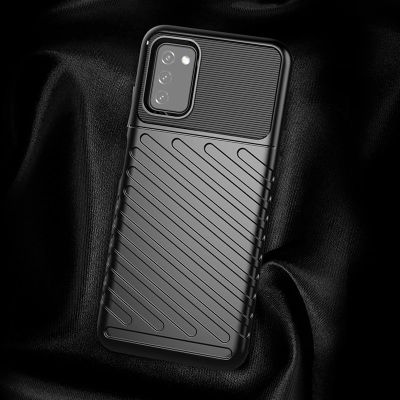 7. Thunder Case Flexibel Robuste Panzer Handyhülle TPU Schutzhülle für Samsung Galaxy A03s schwarz