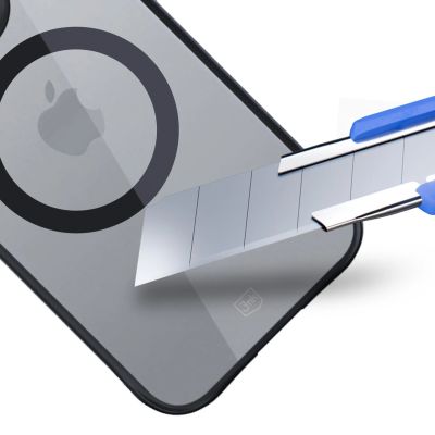 3. 3mk Satin Armor MagCase Hülle mit MagSafe iPhone 16 Pro Max – transparent mit schwarzem Rahmen