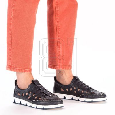 40. Rieker W RKR652 marineblaue durchbrochene Lederschuhe