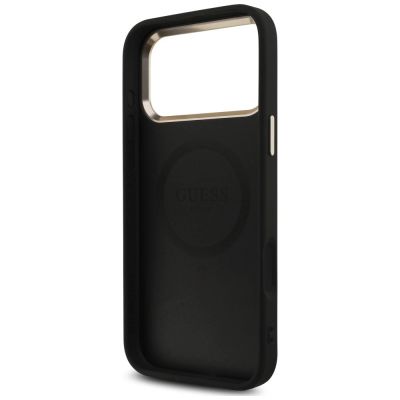 7. Guess 4G Triangle Logo MagSafe Hülle für iPhone 18 Pro Max / 17 Pro Max, schwarz – gold
