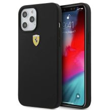 Ferrari FESIHCP12LBK iPhone 12 Pro Max 6.7" schwarz/schwarz Hardcase On Track Silicone