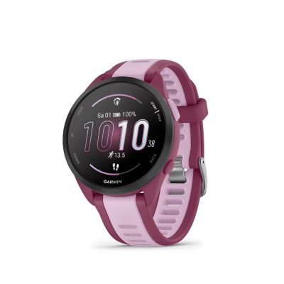 15. Garmin Forerunner 165 Music AMOLED 43mm Sportuhr in Beerenlila