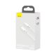 8. Baseus Simple Wisdom Lightning / USB-C Kabel 20W 1,5 m 2 Stück - Weiß