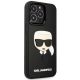 4. Karl Lagerfeld KLHCP14LKH3DBK iPhone 14 Pro 6.1" schwarz / schwarzes Hardcase 3D Rubber Karl`s Head