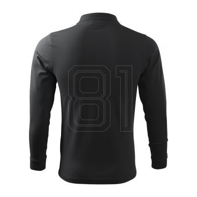 2. Malfini Single J. LS M MLI-21194 Poloshirt in Ebenholzgrau