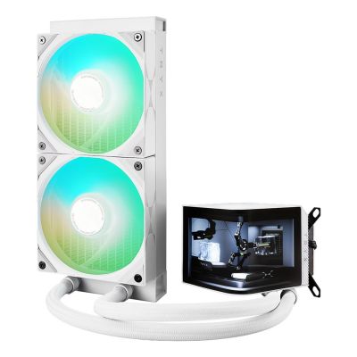 2. TRYX PANORAMA Komplett-Wasserkühlung ARGB - 240 mm weiß - AMD Sockel AM4 (Ryzen) - AMD Sockel AM5 (Ryzen Zen4)