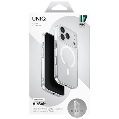 6. Uniq Airsuit Magclick Ladehülle für iPhone 17 Pro - Transparent