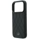 6. Mercedes Lederhülle mit gekreuzten Linien und MagSafe-Design für iPhone 17 Pro / 18 Pro – Schwarz