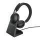 Jabra Evolve2 65 Headset Kabelloses Kopfband Büro/Callcenter USB Typ-C Bluetooth-Ladeschale