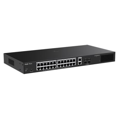 Ruijie Networks RG-ES228GS-LP Managed Network Switch L2 Gigabit Ethernet (10/100/1000) unterstützt PoE Desktop Schwarz