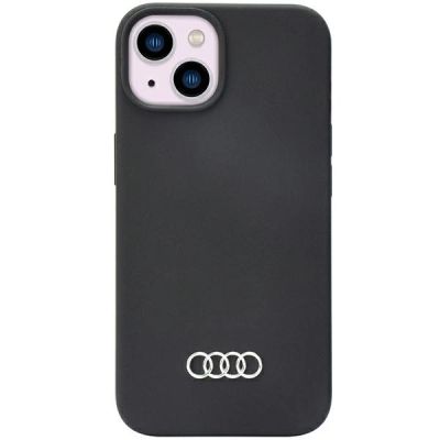 Audi Silikonhülle iPhone 14 6,1" schwarz/schwarz Hardcase AU-LSRIP14-Q3/D1-BK