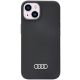 Audi Silikonhülle iPhone 14 6,1" schwarz/schwarz Hardcase AU-LSRIP14-Q3/D1-BK