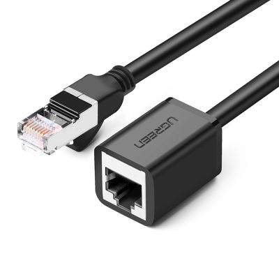 2. Ugreen NW112 11279 Netzwerk-Ethernet-Kabel RJ45 (weiblich) – RJ45 (männlich) F/UTP Cat. 6 1 Gbit/s 1 m – schwarz