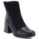 Gefütterte Damen-Ankle-Boots mit Blockabsatz, schwarz, M.Daszyński SA269-5