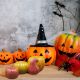 2. Halloween-Kürbis-Dekorationsfiguren, 4 Stück, orange