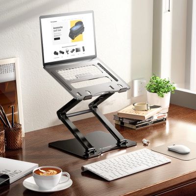 18. Wozinsky WRS-CPY75DSB Laptop- und Tablet-Ständer aus Aluminium + gratis Smartphone-Ständer – Schwarz