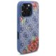 4. Guess 4G Flowers Print MagSafe Hülle für iPhone 16 Pro - blau