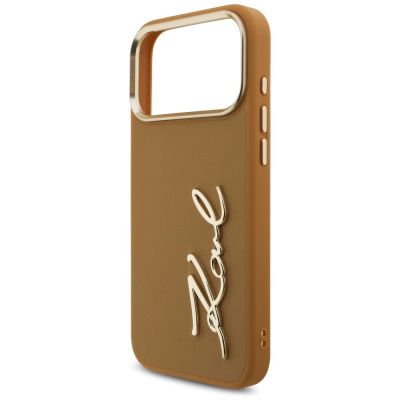 6. Karl Lagerfeld Karl Script Logo Case für iPhone 17 Pro Max - Braun