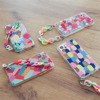 9. Color Chain Case Gel flexible elastische Hülle mit Kettenanhänger für Samsung Galaxy A32 4G mehrfarbig (1)
