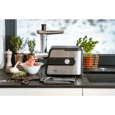 5. Adler AD 4813 2000W Fleischwolf, Schwarz, Silber