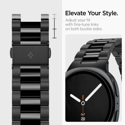 10. Spigen Modern Fit Armband 316L für Samsung Galaxy Watch 40/44/46 mm – Schwarz