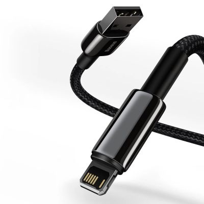 12. Baseus Tungsten kabel USB - Lightning 2,4 A 2 m schwarz (CALWJ-A01)